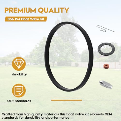 056-154 Replacement tecumseh carburetor rebuild kit, Float Valve Kit, Replace Tecumseh 631021 631021B631021A V40 V50 V60 VM80 H30, Carburetor Needle Seat Bowl Gasket Rebuild Repair Kit, 2 Pack