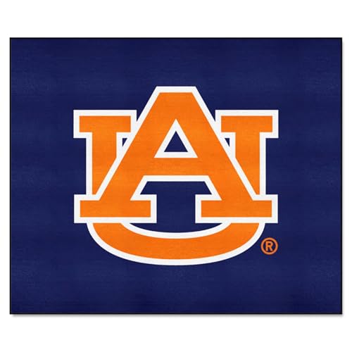 FANMATS 1354 Auburn Tigers Tailgater Rug - 5ft. x 6ft. Sports Fan Area Rug, Home Decor Rug and Tailgating Mat - AU Primary Logo