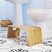 Squatty Potty Oslo Folding Bamboo Toilet Stool – 7 Inches, Collapsible Bathroom Stool for Kids and Adults – Brown, Portable and Space-Saving