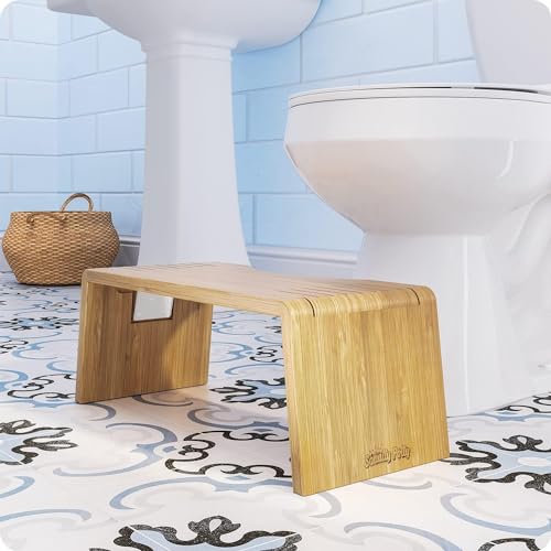 Squatty Potty Oslo Folding Bamboo Toilet Stool – 7 Inches, Collapsible Bathroom Stool for Kids and Adults – Brown, Portable and Space-Saving by Squatty Potty - Image 7