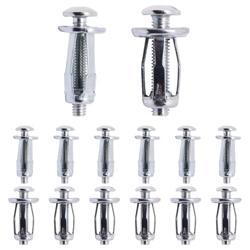 ZHMEINA 40PCS Hollow Door Anchors, Metal Cavity Fixing Hollow Wall Anchors for Aluminium Cladding, Steel Pipe, Iron Sheet, Plastic Sheet, 20PCS M4 × 25 Door Anchor, Plus 20PCS M5 × 25 Doors Anchor