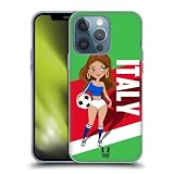 Head Case Designs Italia Pin-ups del Calcio Custodia in Gel [Protezione di Grado Militare] Compatibile con Apple iPhone 13 PRO E Compatibile con MagSafe