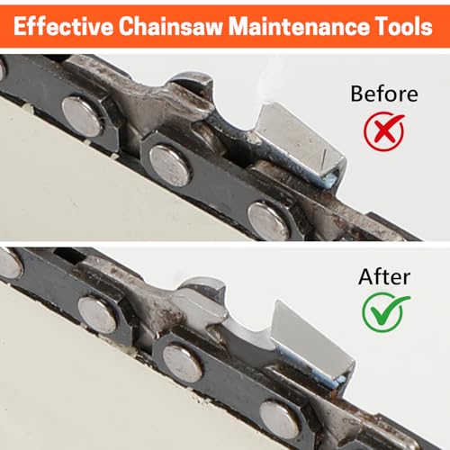 YARDMARIS Chainsaw Sharpener, 5/32", 3/16", 7/32" Chainsaw Sharpening File Kit with Anti-Slip Protective Handle for Chainsaw Chains Maintenance & Polishing by YARDMARIS - Image 4
