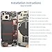 ZVB 14 Back Glass Replacement Kit with Plate & Flex Cable and All Parts, Starlight, 6.1 Inch for iPhone 14 Back Cover Glass, with Repair Tools (Starlight)