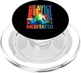 Stark meditierte lustige Meditations- und Yogaübung PopSockets PopGrip für MagSafe