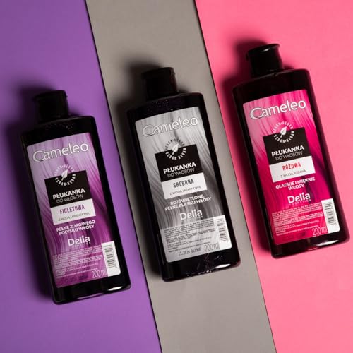 Foto von Cameleo mit Rosenwasser KEIN Gelbstich semipermanente Haarfarbe für blondes graues Haar Farbe Pflege parabenfrei, Rosa Haar-Toner, 200 milliliter