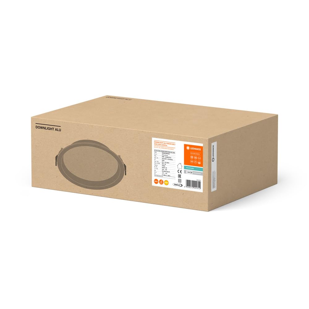 LEDVANCE LED Downlight | Leuchte für Innenanwendungen | Warmweiß | 215,0 mm x 61,0 mm | DOWNLIGHT ALU DALI