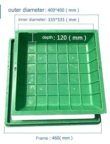 Couvercle de fosse septique en résine avec base pour regard de jardin - 3