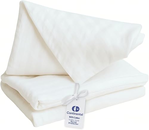 Miniatura 10 de Continental Bedding Protector de funda de edredón para edredón de niños pequeños, 100% algodón, cremallera para bloquear la manta del polvo, se