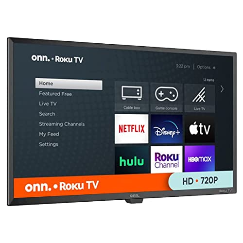 Onn. 100012589 32" 720P Hd Roku Smart Tv Includes Wall Mount 2020 Model (No Leg Stands) (Renewed) #TOP3