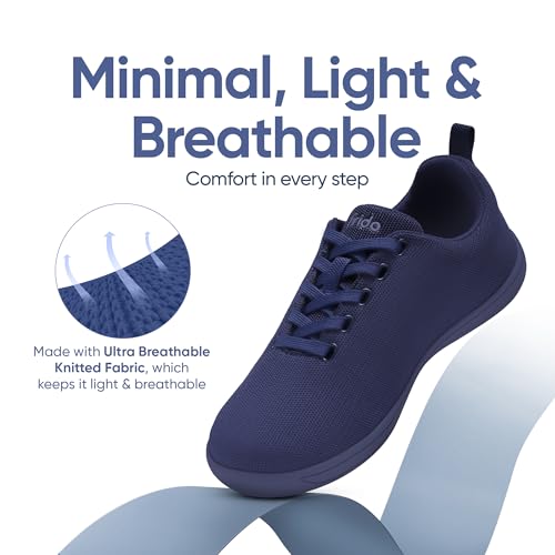 Image of Frido Cloud Comfort Lace-up Shoes for Men | Lightweight Sports Shoes with Zero-Drop Design & Wide Toe Box | Breathable Knit Running Shoes for Man | Casual Sneakers