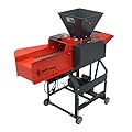 BEILOCKERY Hay Cutter Straw Crusher Machine 6-Blade Farm Hay Chopper Shredder Animal Feed Grinder with Conveyor 1100-2200LBS/H 220V 2.2KW