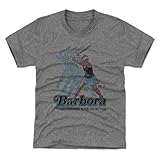 500 LEVEL Barbora Krejcikova Retro Youth Shirt (Tri Gray, 8Y Medium)