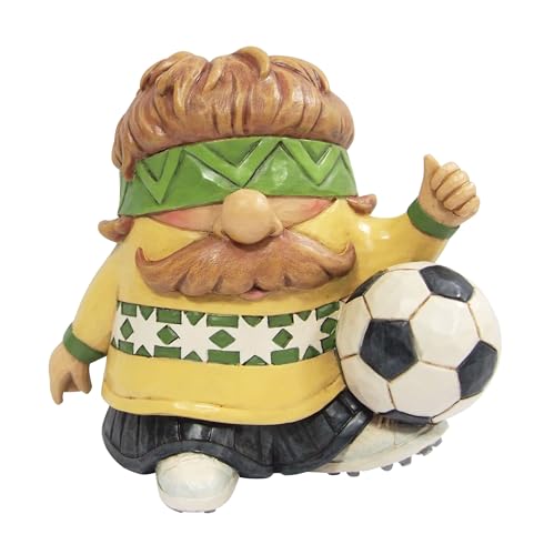 Enesco 6014485 Jim Shore Heartwood Creek Athletes Soccer Player Goal-Oriented Gnome Mini Figurine- Resin Hand Painted Crafted Collectible Decorative Figurines Home Decor Sculpture Shelf Statue Gift cover