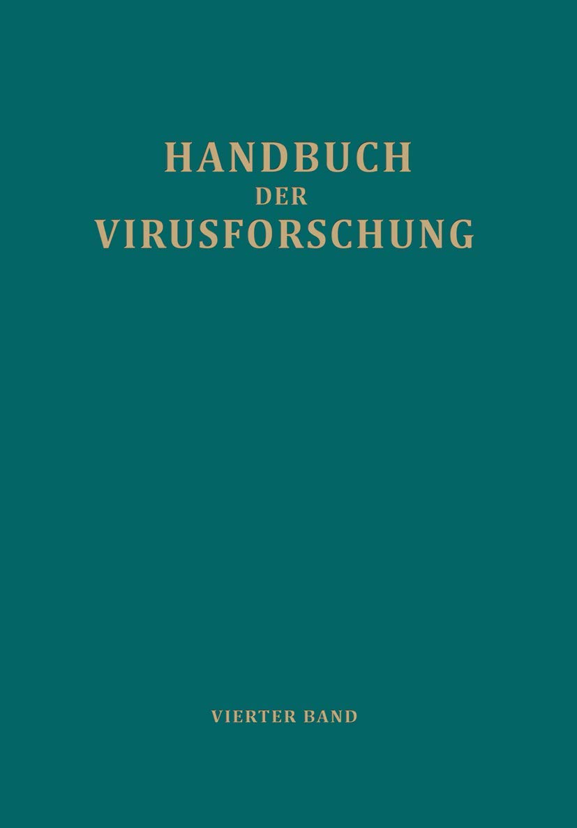 Handbuch der Virusforschung: 4. Band (III. Erganzungsband)