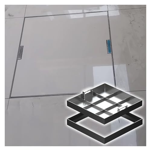 Cubierta de agujero para suelo Inless de acero 35x35 cm con asa invisible 2