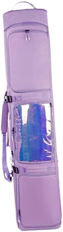 Mobile Ski Backpack with Wheels, Rolling Backpack for Snowboard, Professional Snowboard Bag for All Ski Gear(Purple)