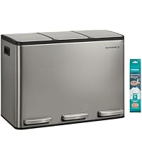 Amazon｜SONGMICS ゴミ箱 ダストボックス ペダル式 3分別 3×18L