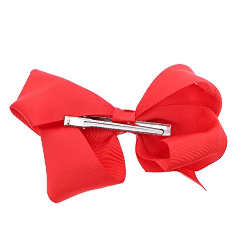 5.5 Inch Grosgrain Hair Bow Clip For Woman And Girls (Red) #TOP1