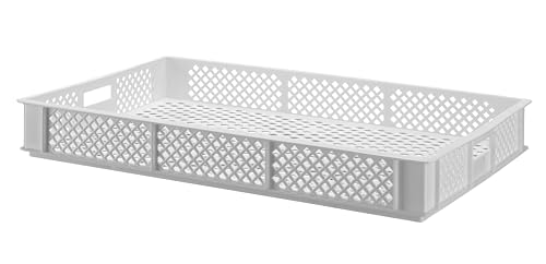 HENDI Trockenhorde, für Teigwaren, Transportieren und Lagern von frischer Teigwaren, temperaturbeständig von -40° bis 90°C, stapelbar, Pastatrockner, Nudeltrockner, BPA-frei, 600x400x(H)70mm, HDPE