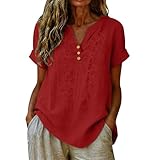 【Tee shirt femme coton】 revisité avec élégance - Remplacez vos hauts ordinaires par ce t-shirt avec boutons beaucoup plus raffiné. Disponible en 7 couleurs riches (dont l'incontournable blanc, bleu marine et vert menthe), cette chemise femme ete se marie facilement avec vos jeans, shorts en jean ou jupes, offrant d'infinies possibilités de tenues estivales pour renouveler votre garde-robe.