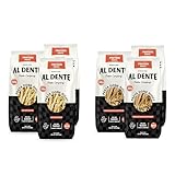 Al Dente Protein Pasta Egg & Roasted Garlic Fettuccine - 30g High Protein in 3.5oz Serving, Lower Carb. Cage-Free Eggs & Semolina. (Previously Carba-Nada, Packaging May Vary) - 10oz Bags (Pack of 6)