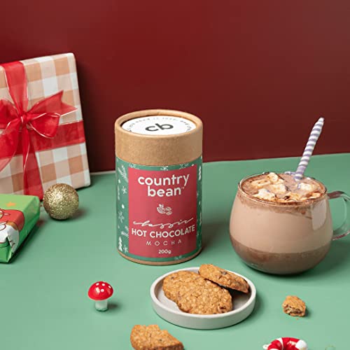Image of Country Bean Peppermint and Mocha Hot Chocolate, 400G, Enjoy hot or cold, Perfect Surprise Gifts for your loved one's | Gift Hamper | Combo Pack