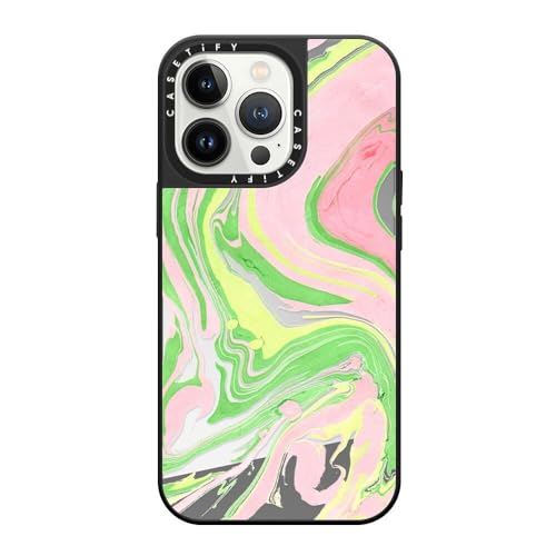 Coque miroir iPhone 13 Pro antichoc 1,5 m compatible avec MagSafe rose vert