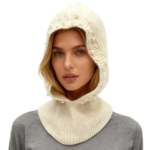 Winter Warm Crochet Balaclava for Women Knitted One Piece Beanie