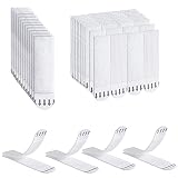 Ainiv Bandes de Suspension pour Photos, 32 Paires (64 Bandes) Languette Accroche Tableau sans Percer Bandes, Bandes Adhésives Résistantes pour Cardres, Poters et Décoration Sans Endommager (Petit)