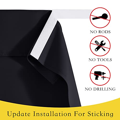 NICETOWN Black Out Door Curtains for Doorway, Thermal Insulated Halloween Window Covering Tricia Door Blinds for Patio Door/RV Camper/Motorhome, W26 x L80 Inches, 1 Panel by NICETOWN - Image 3