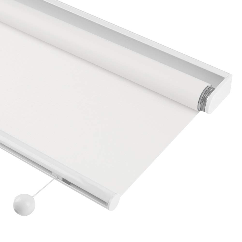 Store enrouleur automatique blanc 50x200cm pour cuisine et bureau