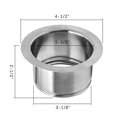 Extended Garbage Disposal Flange, Deep Kitchen Sink