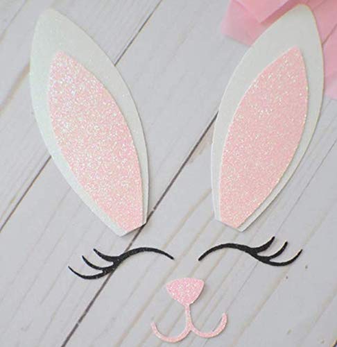 Easter Bunny Cake Topper With Eyelashes Easter Party Cake Decoration Supplies For Birthday Party, Wedding, Baby Shower, Spring Eater Party Decorations #TOP4