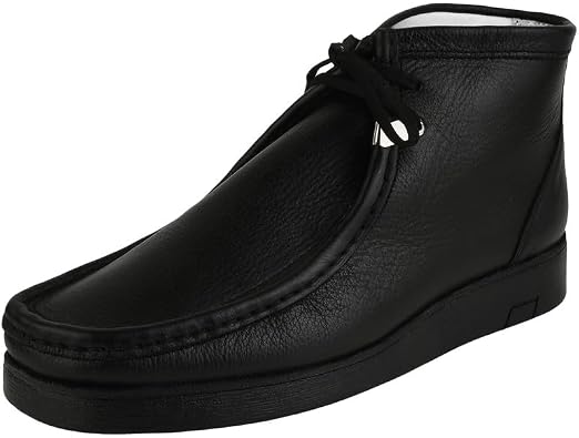 Mens Moc Toe Desert Boots Genuine Leather Lace Up Casual Chukka Boots