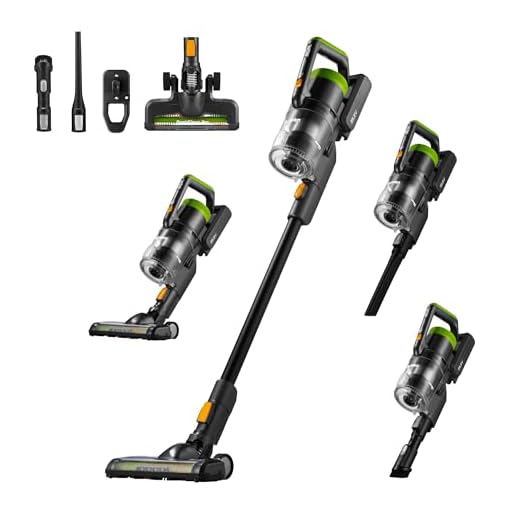 Eureka RapidClean Pro Cordless Vacuum Cleaner for Hard Floors, Lightweight Stick Vacuum LED Headlights, Convenient Stick and Handheld Vac, Green, NEC285GR