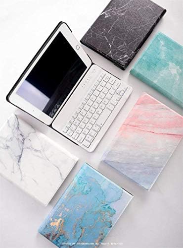 iPad Pro 11 2018 Keyboard Case Marble Leather Flip Folio Slim Shell Protective Cover with Magnetically Detachable Wireless Bluetooth Keyboard for Apple iPad Pro 11 Inch 2018 (Pink+White Keyboard)
