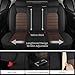 COVER EMPIRE Car Seat Covers Full Set, 5 Seats Universal Leather Seat Covers for Cars, Waterproof Front and Rear Seat Cover, Breathable Automotive Seat Cover for Most Sedans, Trucks, SUVs, Black&Brown