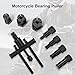 dirnatel Bearing Puller Motorcycle Blind Hole Bearing Puller Tool Kits with Instructions, 8-25MM Motorcycle Wheel Inner Bearing Removal Puller Tool Set, Pack of 10, Blue