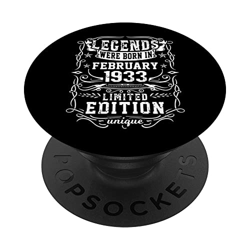 Cumpleaños Febrero 1933 Edición Limitada Regalo February PopSockets PopGrip Intercambiable