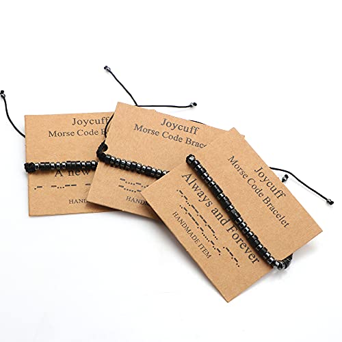 Joycuff Funny Gifts Bracelets For Mother Daughter Morse Code Fashion Trendy Silk Wrap Bracelet Birthday Gifts Jewelry For Mother Daughter #TOP3