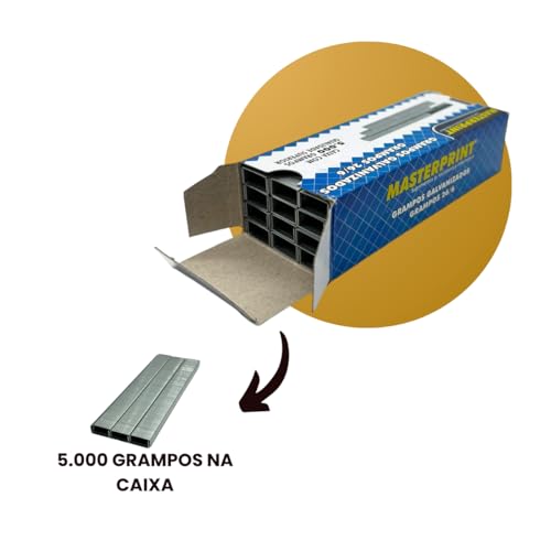 Kit 10 Grampos Para Grampeadores Galvanizados 26/6 5000 Unidades