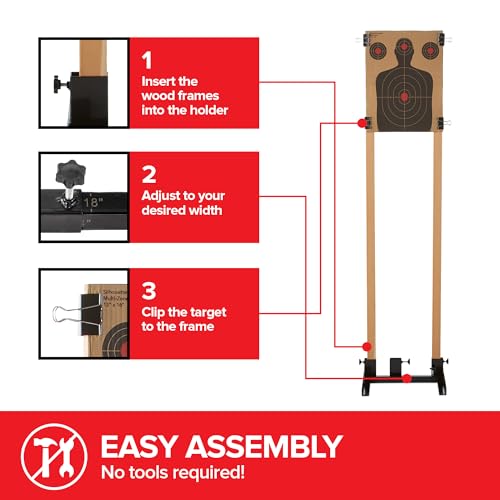 1 pack steel target stand base for paper silhouette shooting targets 8 - 24 adjustable width uspsaipsc - idpa practice includes 2 cardboard targets for shooting