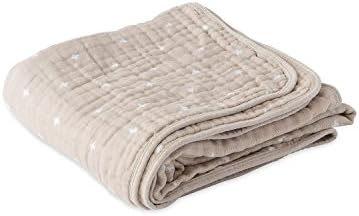 Little Unicorn Cotton Muslin Quilt - Taupe Cross