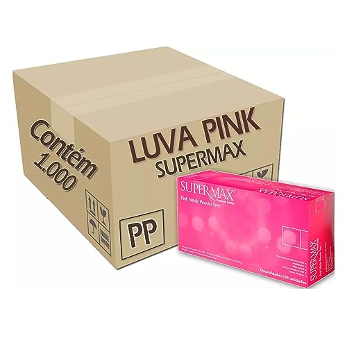 Luva Nitrílica de Procedimento Pink XP 100un Supermax