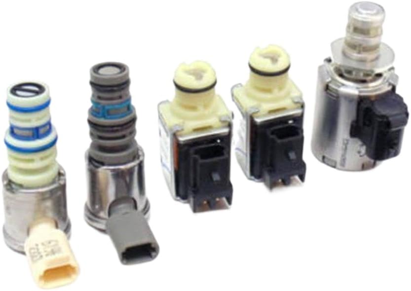 5 PCS 4L60E Automatic Transmission Solenoid Kit Compatible With 2003 On Escalade Astro Express 1500 Tahoe TCC EPC Shift Car Engine
