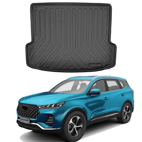 Cargo Liner Rear Trunk Mat Fits Chery Tiggo 7 Pro 2020-2024 | All Weather Durable, Non Slip, Waterproof Luggage Tray Black