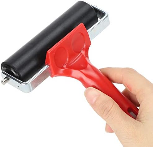 Rubber Roller, Rubber Brayer Roller Paint Brush Art Ink Painting Roller for Ink Paint Block Stamping Printmaking Wallpaper and Arts Crafts(6cm+10cm)