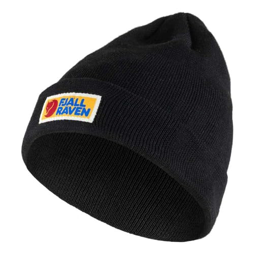 Fjallraven Unisex Vardag Classic Beanie Hat, Schwarz, Einheitsgröße EU