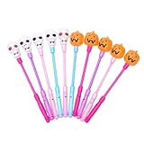 KONTONTY 10 Piezas Calabaza Brillante Decoraciones De Halloween Palo Luminoso Que Brilla Intensamente Accesorios De Halloween Cabeza De Calabaza Palo Resplandeciente De Halloween